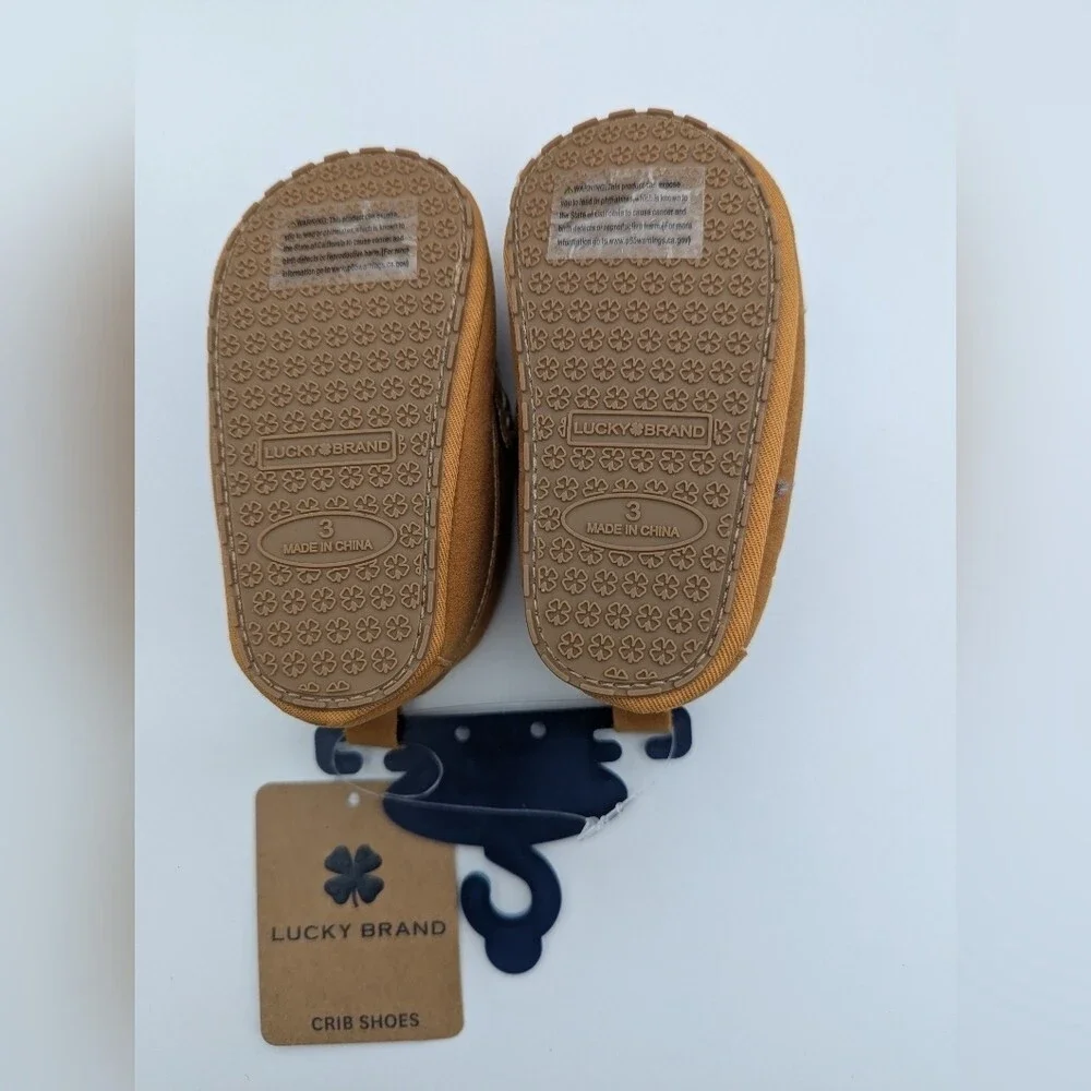 NWT Lucky Brand Baby Size 3 (6-9 months) Tan Shoes/Loafers/Slippers/Moccasins